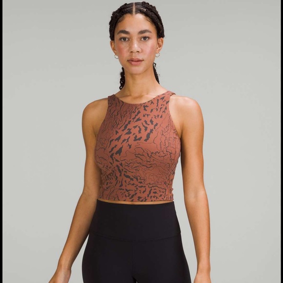 lululemon athletica Tops - Lulu Align High-Neck Tank
Camo Contour Jacquard Ancient Copper Graphite Grey